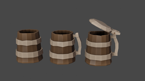 Medieval beer mugs preview image
